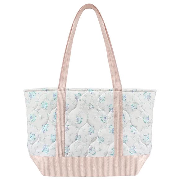 Top Zier Large Floral Quilted Tote Bag Work Travel Gym Shoing ^_^ - Picture 1 of 6
